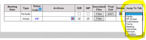 Screenshot of Jump to Tab function added to IFSP