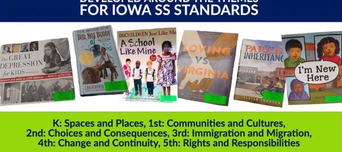 Media Services has created grade level book sets developed around the themes for Iowa SS Standards