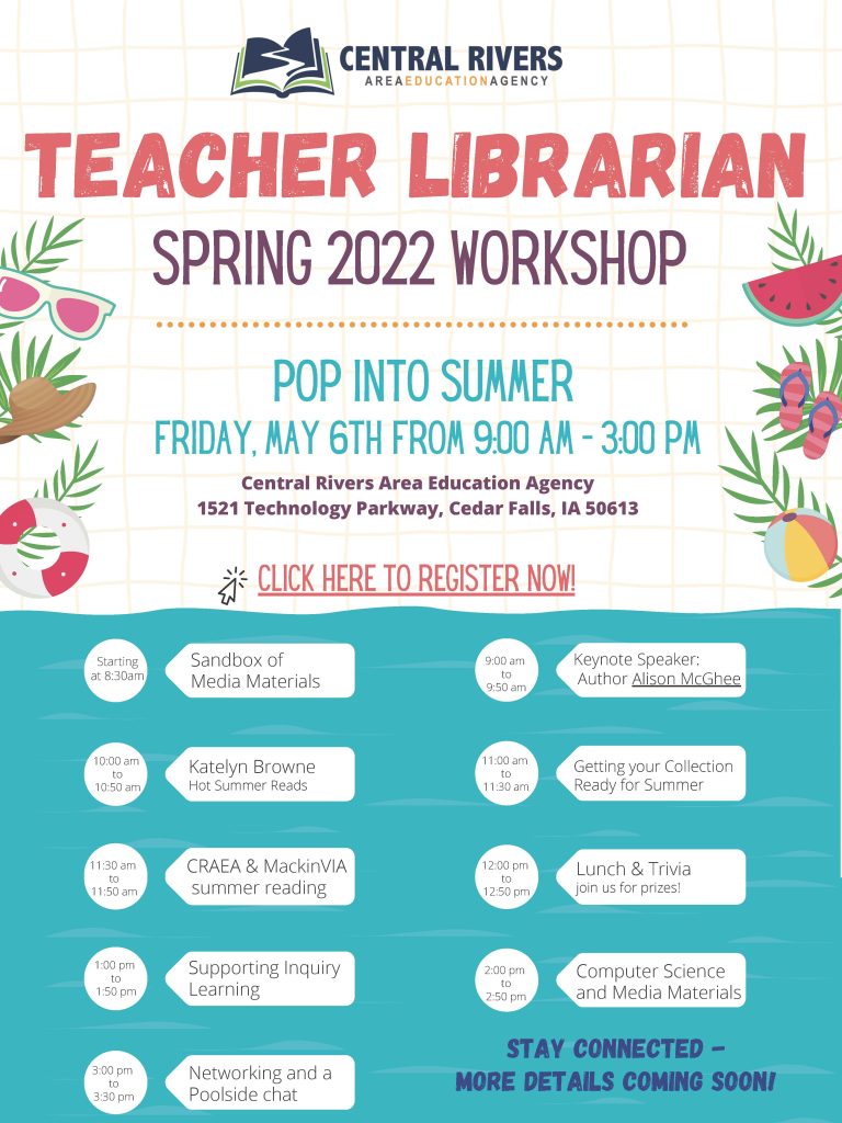 Spring teacher librarian workshop flyer