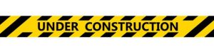 Isolated under construction tape. Vector illustration design