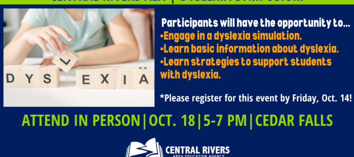 Dyslexia symposium for educators, families and community members coming Oct. 18